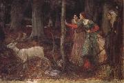 John William Waterhouse The Mystic Wood Spain oil painting artist